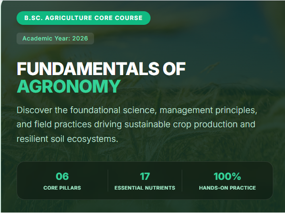Fundamentals of Agronomy